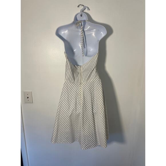 Minimalist White Strip Pinup style dress NEW MEDIUM - Picture 3 of 5